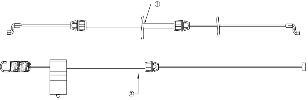 Cables Diagram and Parts List for 2019 Murray Lawn Mower