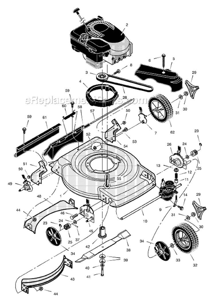Page C Diagram and Parts List for  Murray Lawn Mower