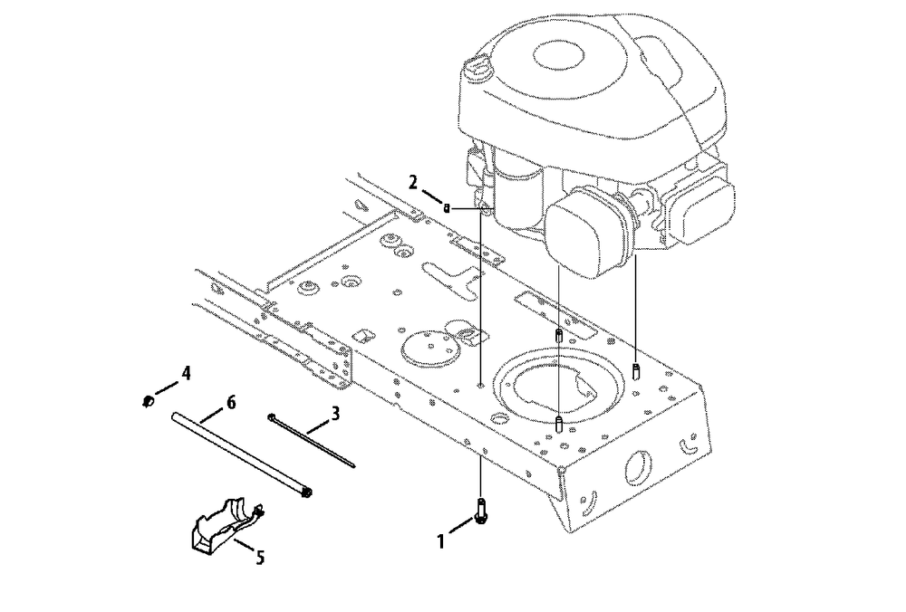 Engine Accessories Diagram and Parts List for 2013 Murray Lawn Tractor