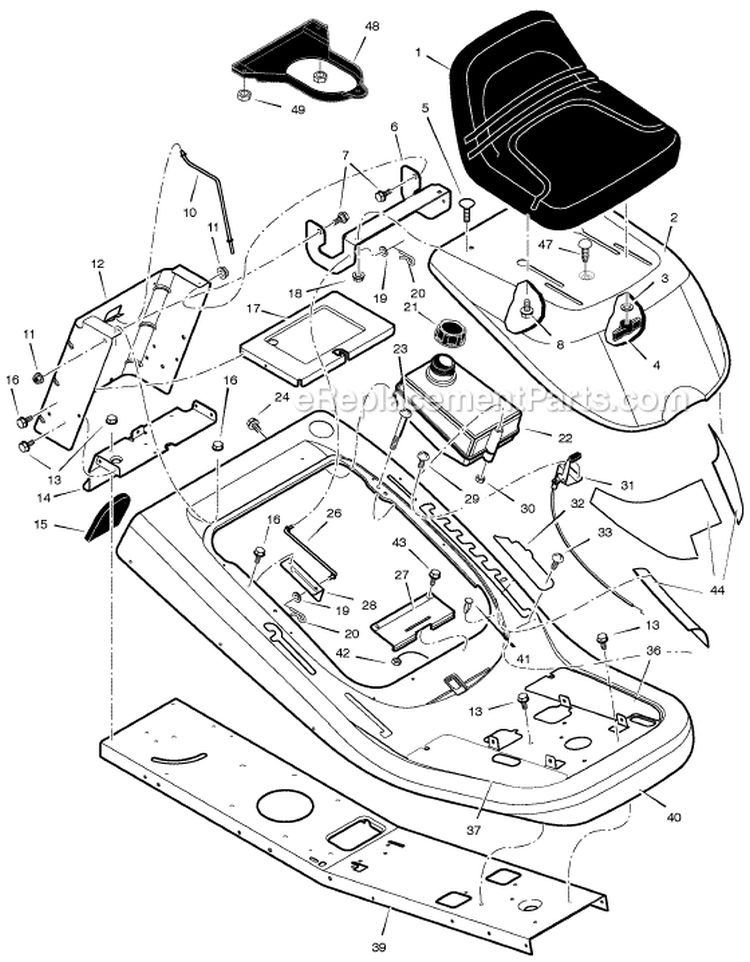 Page A Diagram and Parts List for  Murray Lawn Tractor