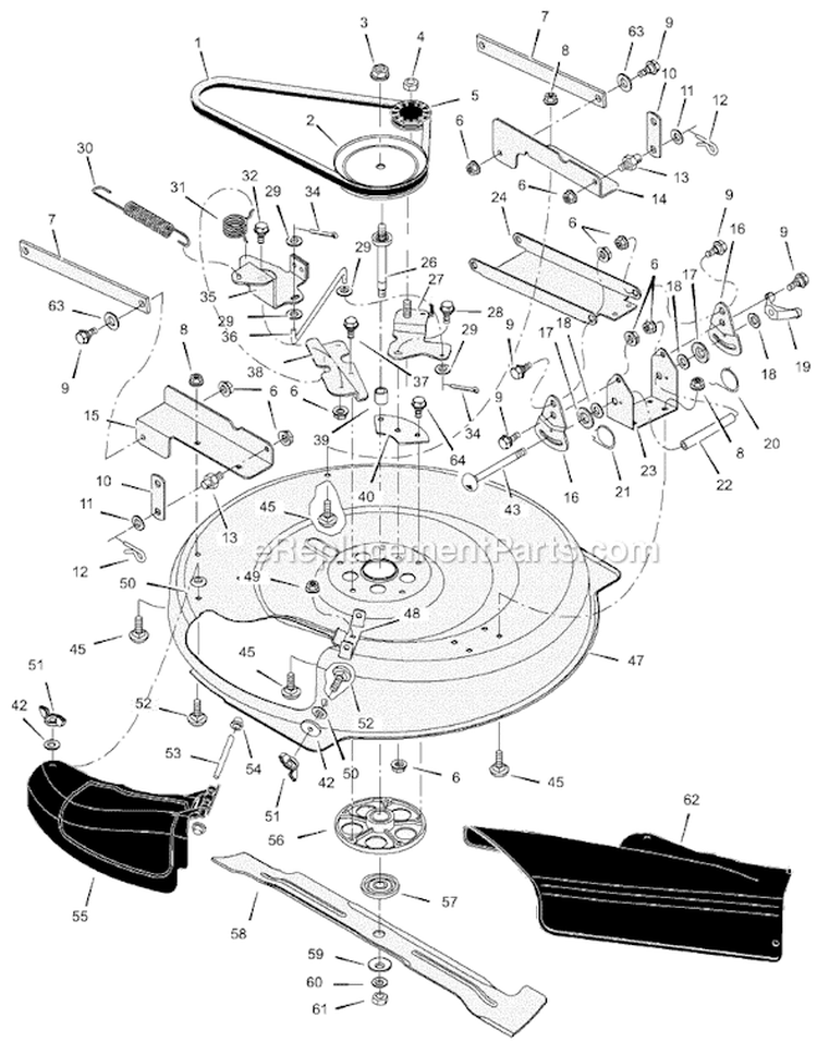 Page D Diagram and Parts List for  Murray Lawn Tractor