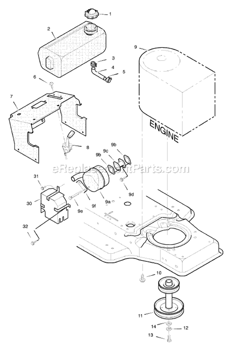 Page C Diagram and Parts List for  Murray Lawn Tractor