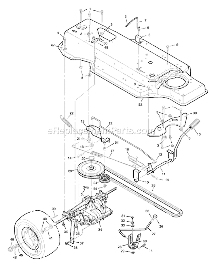 Page D Diagram and Parts List for  Murray Lawn Tractor