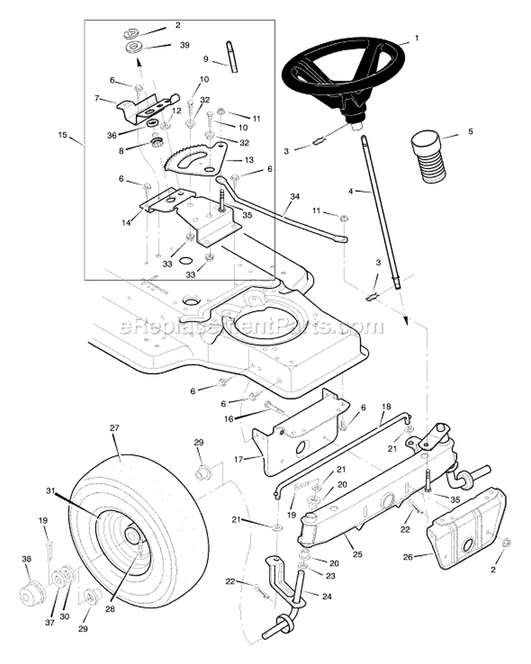 Page G Diagram and Parts List for  Murray Lawn Tractor