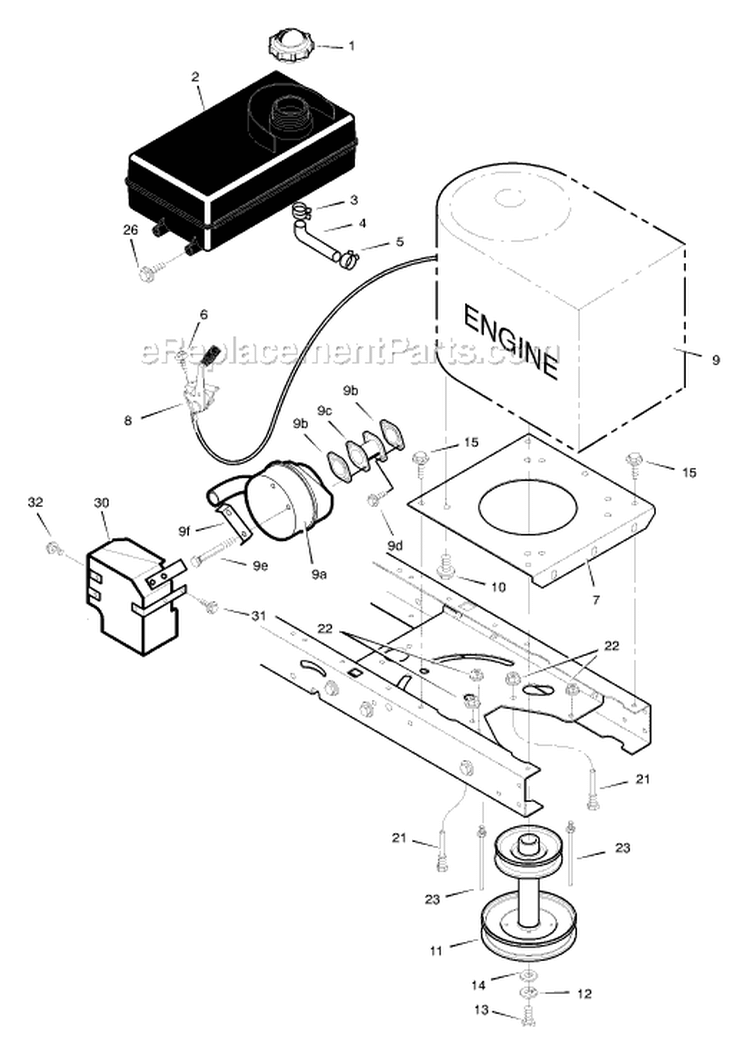 Page C Diagram and Parts List for  Murray Lawn Tractor