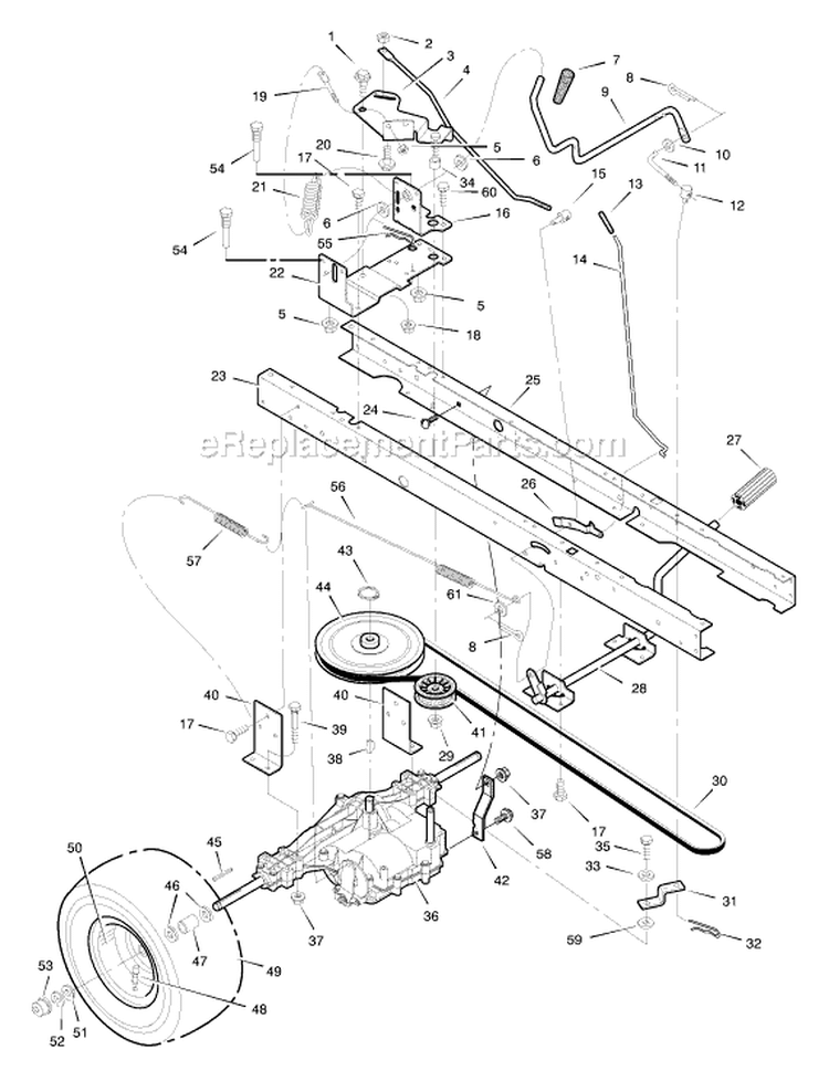Page D Diagram and Parts List for  Murray Lawn Tractor