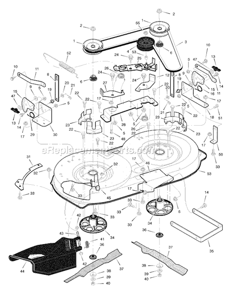 Page E Diagram and Parts List for  Murray Lawn Tractor