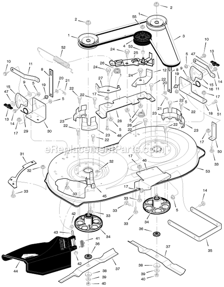 Page E Diagram and Parts List for  Murray Lawn Tractor
