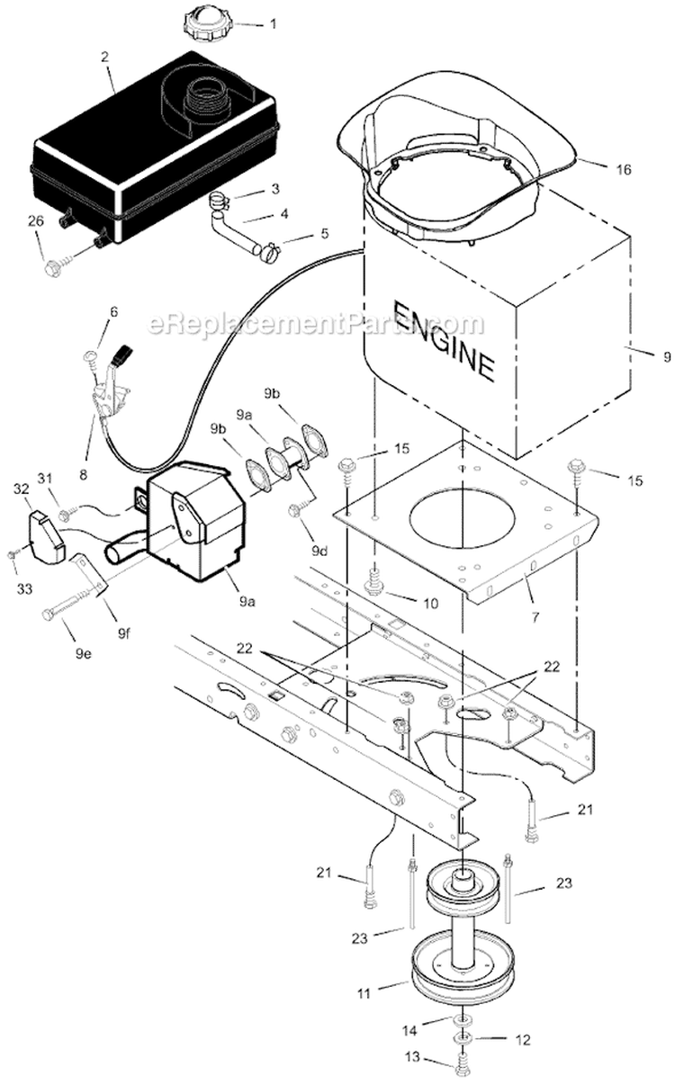 Page C Diagram and Parts List for  Murray Lawn Tractor