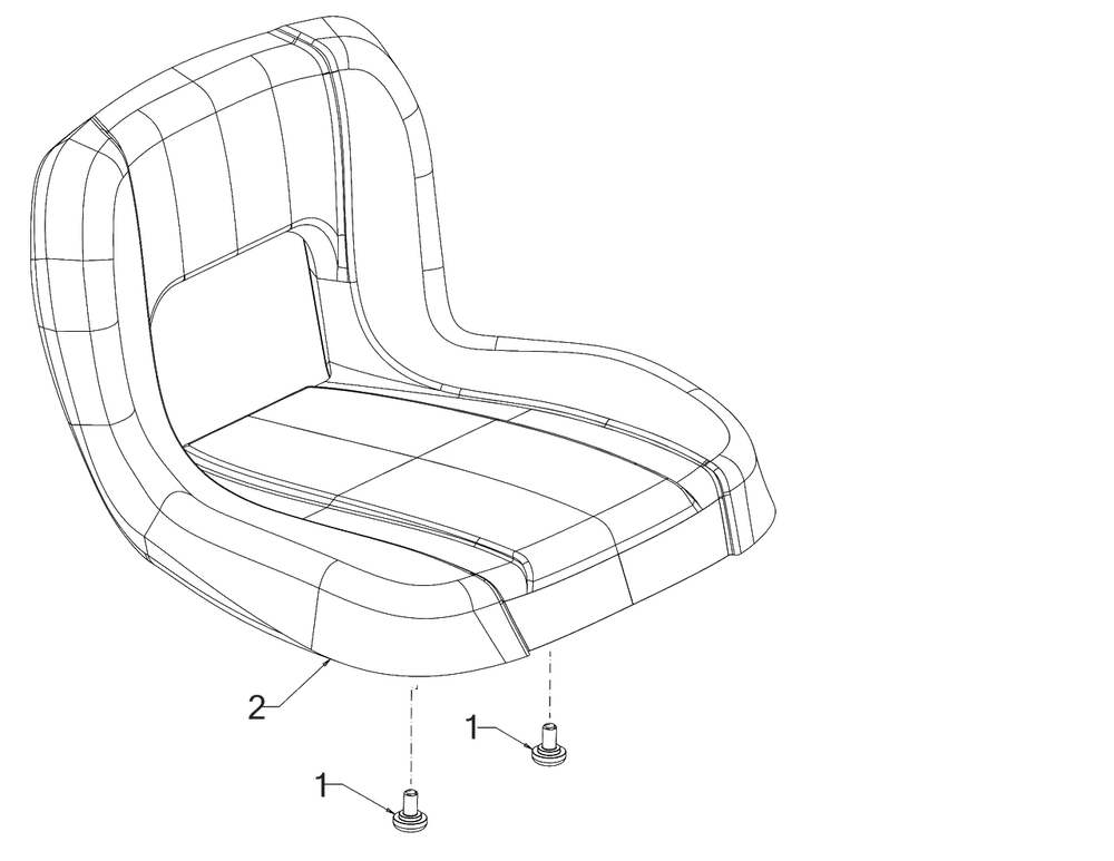 Seat Diagram and Parts List for (13A1762F058)(2019) Murray Lawn Tractor