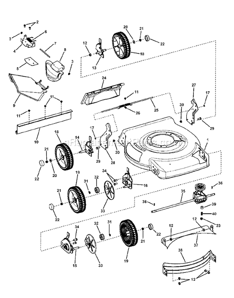 Page A Diagram and Parts List for MP2265FC Murray