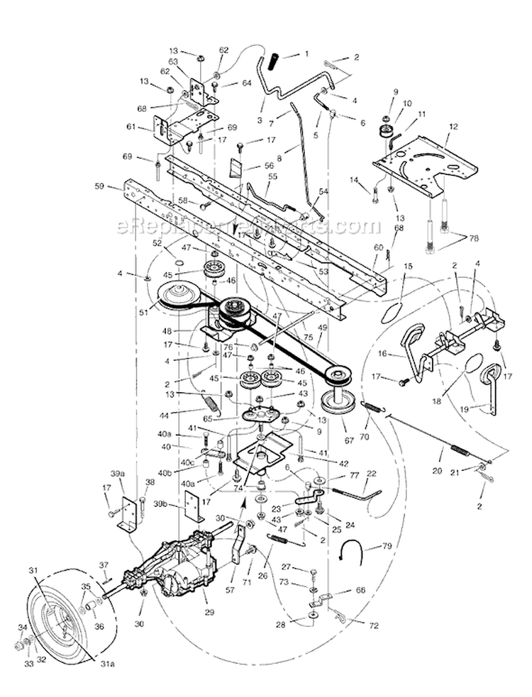 Page E Diagram and Parts List for 425307x51A Murray Lawn Tractor