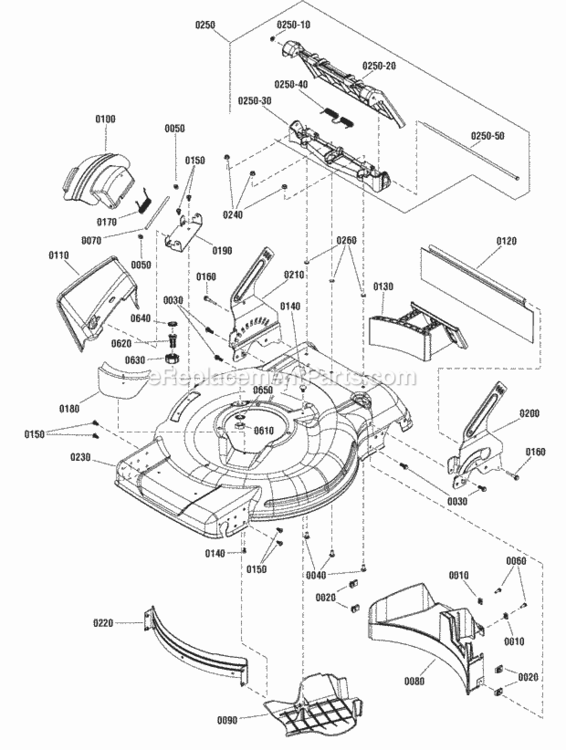 Deck Group Diagram and Parts List for BTXPV22725 Murray