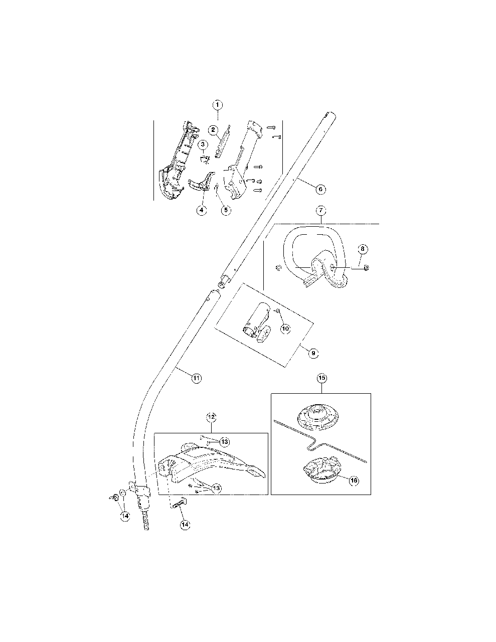 General Assembly Diagram and Parts List for 41CDZ20C768 Murray Trimmer