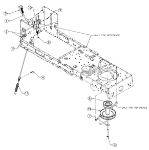 Manual Pto Diagram and Parts List for (13BN77SS058)(2020) Murray Lawn Tractor