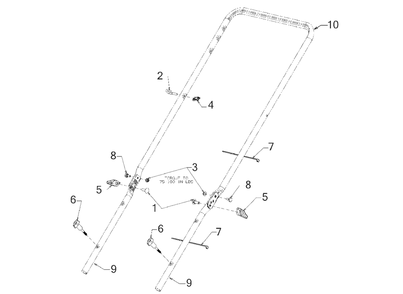 Handle Diagram and Parts List for 2020 Murray Lawn Mower