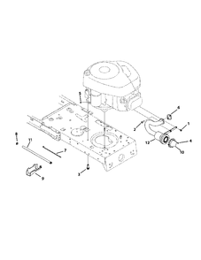 Engine Accessories Diagram and Parts List for 2014 Murray Lawn Tractor