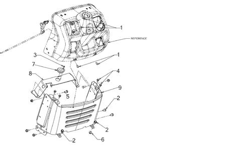 Dash-Lower Diagram and Parts List for (13BC77LF058)(2018) Murray Lawn Tractor