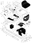 Page A Diagram and Parts List for  Murray Lawn Tractor