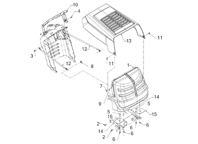 Hood And Grille Diagram and Parts List for (13BC77LF058)(2018) Murray Lawn Tractor