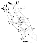 Handle_Asselmbly Diagram and Parts List for  Murray Snow Blower