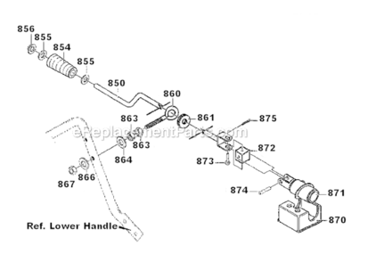 Chute_Rod_Assembly Diagram and Parts List for  Murray Snow Blower