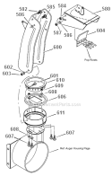 Discharge_Chute Diagram and Parts List for  Murray Snow Blower