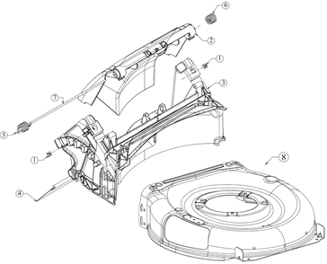 Deck Assembly Diagram and Parts List for 2020 Murray Lawn Mower