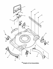 Deck_Group Diagram and Parts List for BTPD22625 Murray Lawn Mower