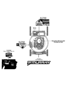 Label Map 11a-B24z758 Diagram and Parts List for (11A-B24Z758)(2014) Murray Lawn Mower