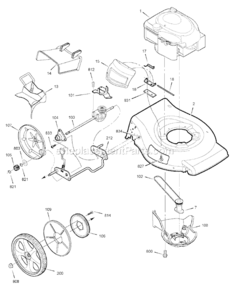 Page B Diagram and Parts List for  Murray Lawn Mower