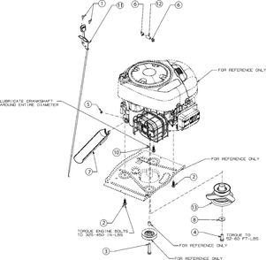 Engine Accessories Diagram and Parts List for 2018 Murray Lawn Tractor