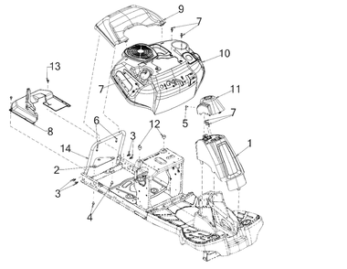 Fender Diagram and Parts List for 2020 Murray Lawn Tractor