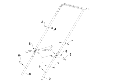Handle Diagram and Parts List for 2019 Murray Lawn Mower