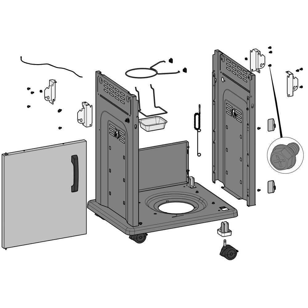 Cart Diagram and Parts List for  Napoleon Built-In Cooking
