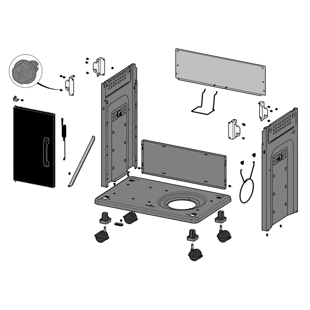 Cart Diagram and Parts List for  Napoleon Built-In Cooking