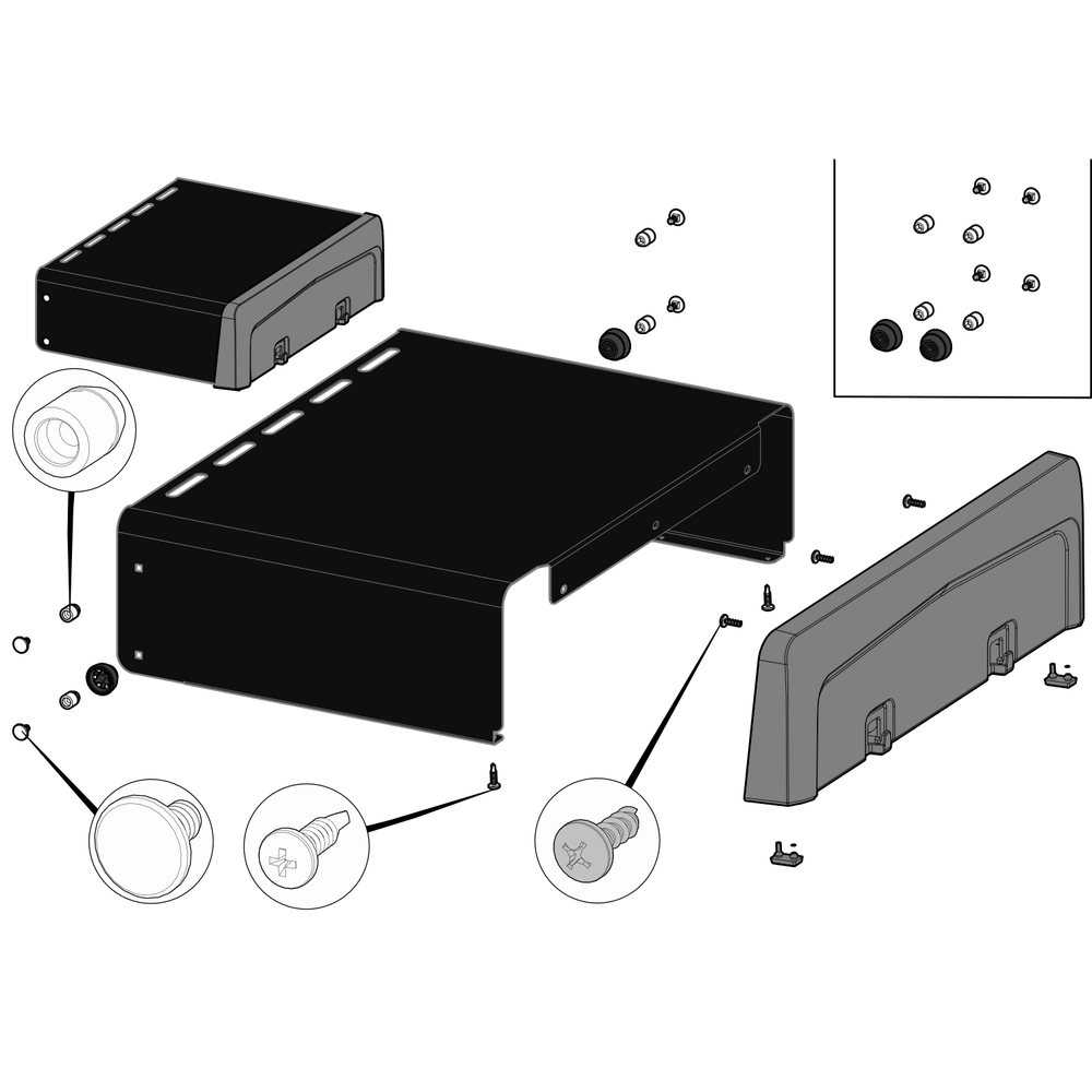 Shelf Diagram and Parts List for  Napoleon Built-In Cooking