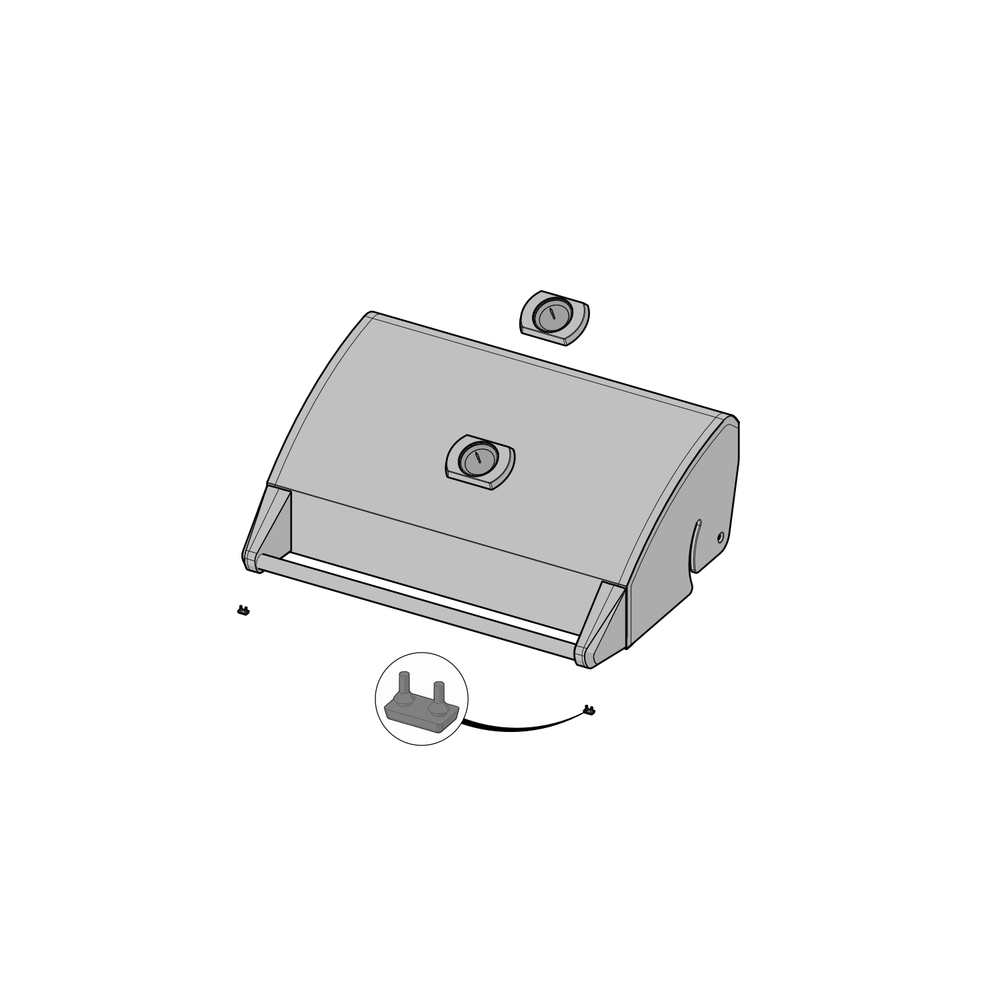 Lid Diagram and Parts List for  Napoleon Built-In Cooking