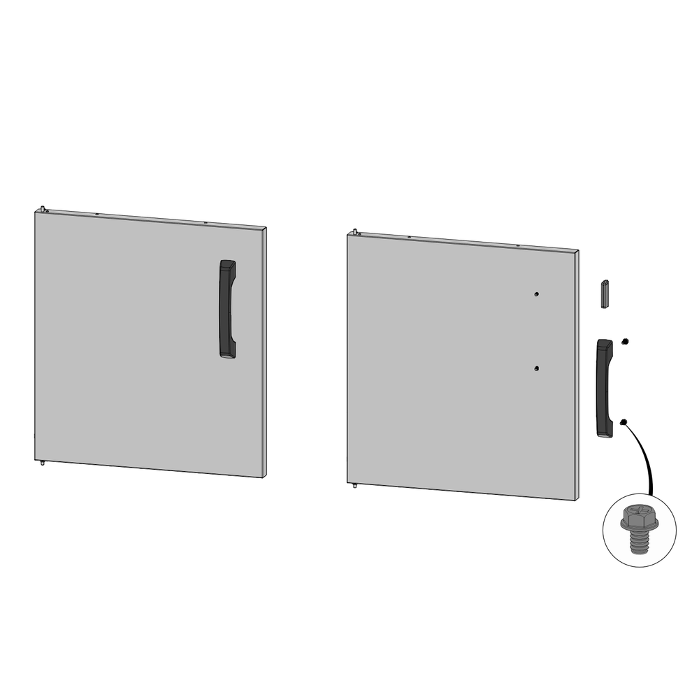Door Diagram and Parts List for  Napoleon Built-In Cooking