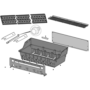 Base Assembly Diagram and Parts List for  Napoleon Built-In Cooking