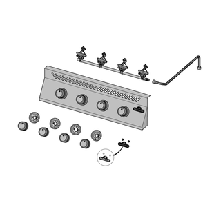 Control Panel Assembly Diagram and Parts List for  Napoleon Built-In Cooking