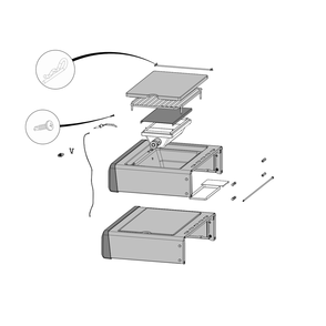 Left Side Shelf Diagram and Parts List for  Napoleon Built-In Cooking