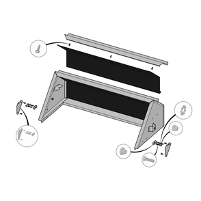 Hood Assembly Diagram and Parts List for  Napoleon Built-In Cooking
