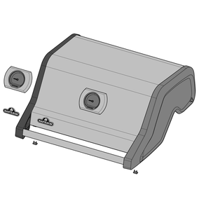 Lid Diagram and Parts List for  Napoleon Built-In Cooking