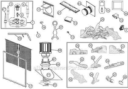 Part Location Diagram of W390-0002 Napoleon Door Latch