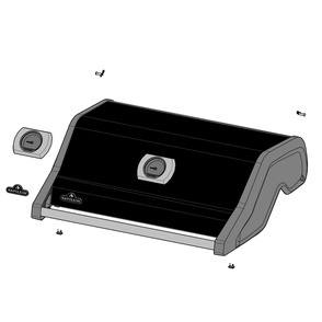 Lid Diagram and Parts List for  Napoleon Built-In Cooking