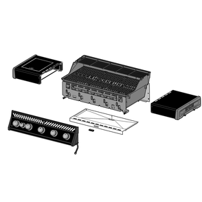 Base Diagram and Parts List for  Napoleon Built-In Cooking