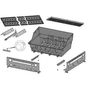 Base Assembly Diagram and Parts List for  Napoleon Built-In Cooking