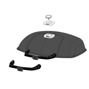 Lid Diagram and Parts List for  Napoleon Built-In Cooking