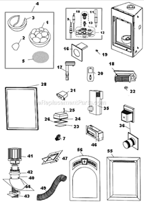 Page A Diagram and Parts List for  Napoleon Heating Stove